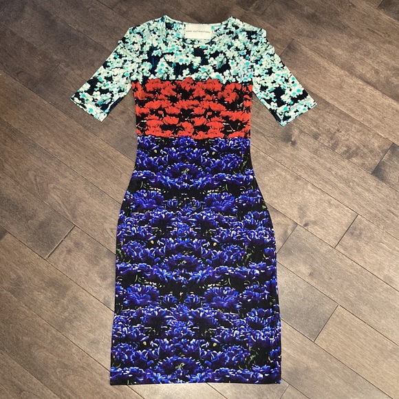 MARY KATRANTZOU silk Y2K digital floral dress, size XS - Picture 11 of 12